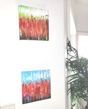 Load image into Gallery viewer, Set of 2 Small Abstract Rain Canvases
