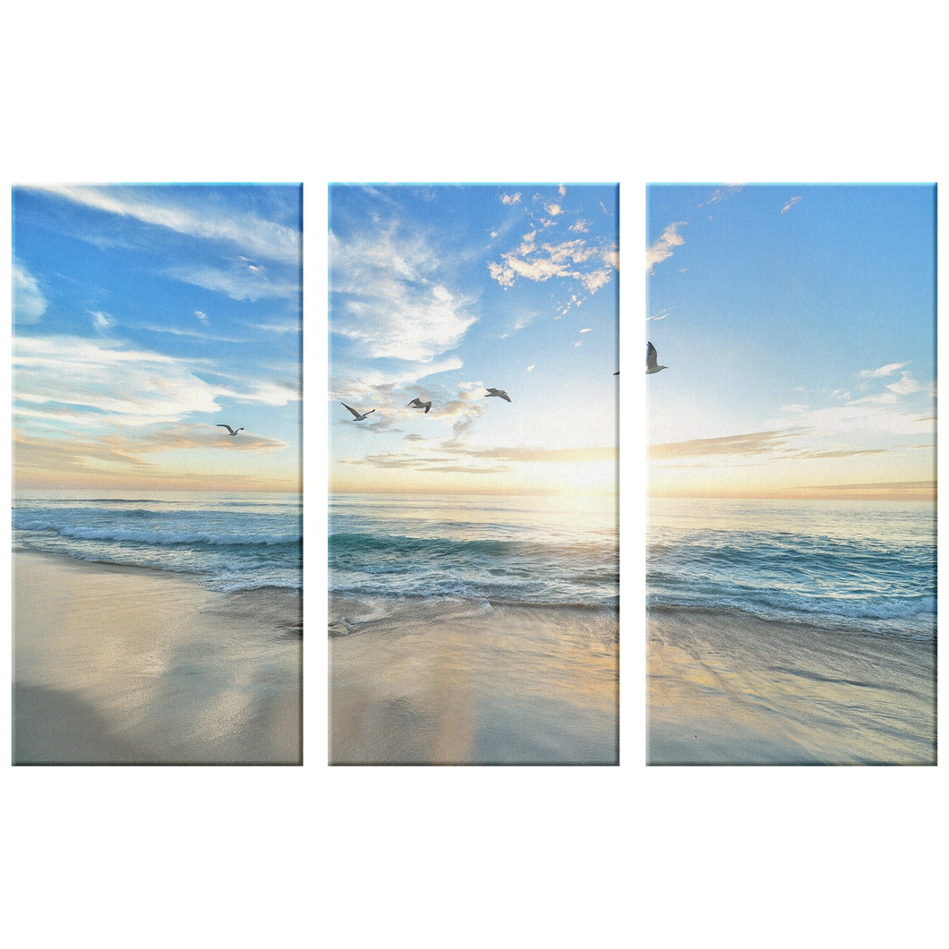 Beach Sunrise Triptych