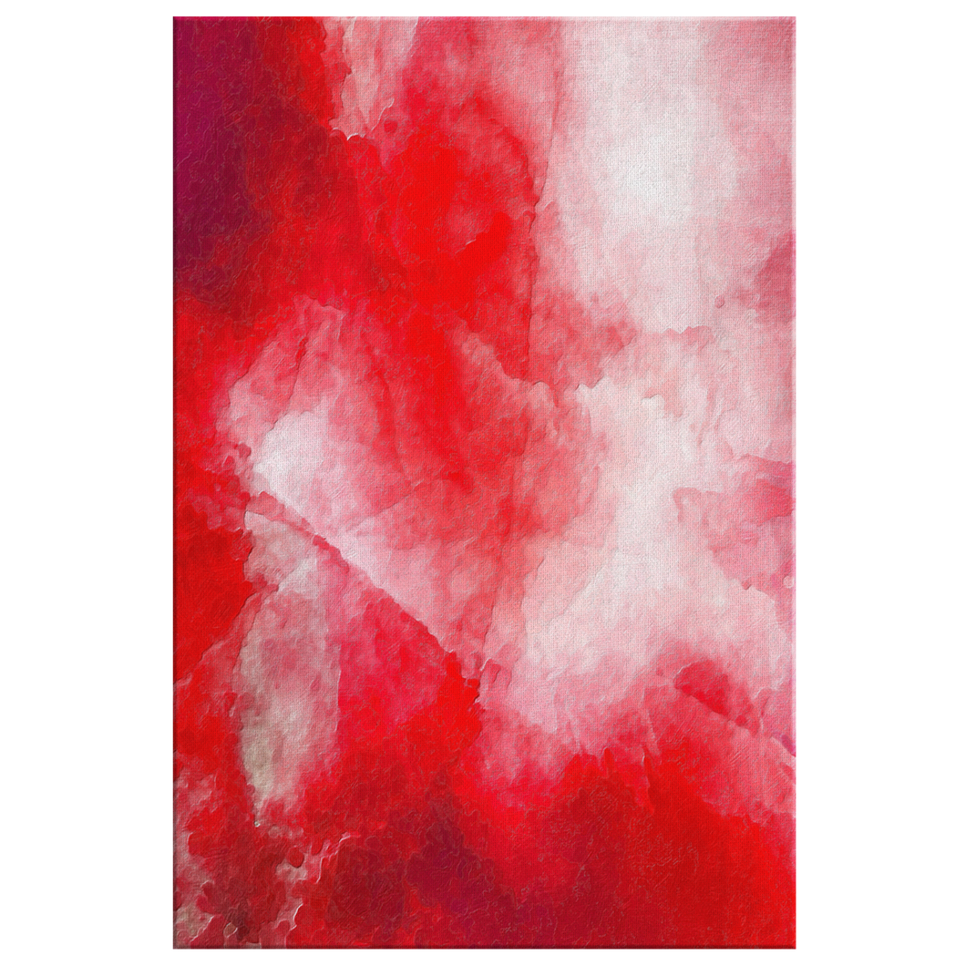 Abstract Red Air and Smoke Canvas