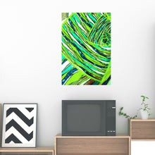 Load image into Gallery viewer, Abstract Swirl Green and Blue Canvas Painting

