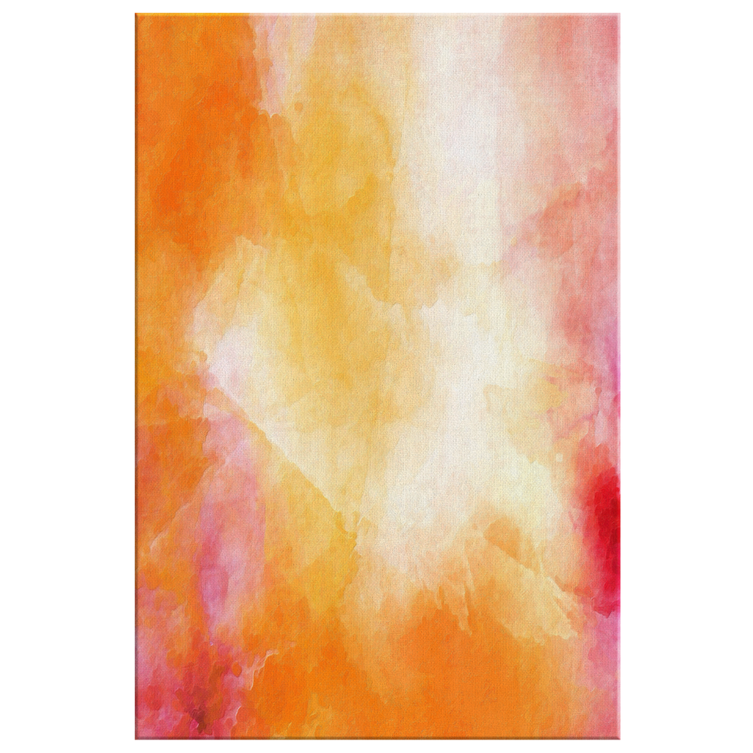 Orange Fire Abstract Canvas ARt