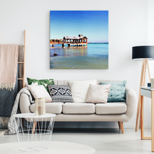 Load image into Gallery viewer, Key West Pier Square Canvas Impressionistic Style

