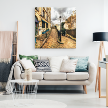 Load image into Gallery viewer, Paris Montmartre Street Square Canvas Painting Modern Style
