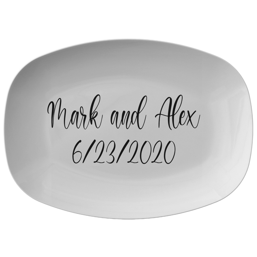 Custom Serving Platter for Engagement, Wedding or Anniversary