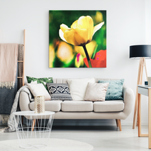 Load image into Gallery viewer, Yellow Flower Square Canvas Painting Modern
