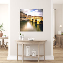 Load image into Gallery viewer, Pont Neuf Square Canvas, Paris Bridge Impressionistic Style
