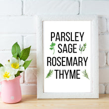 Load image into Gallery viewer, PARSLEY SAGE ROSEMARY THYME Printable
