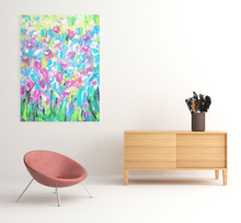 Load image into Gallery viewer, Abstract Flower Garden Series &quot;Tulip Garden&quot;, 30X20X0.9 Original Signed
