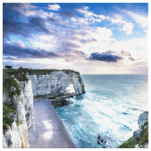 Load image into Gallery viewer, Etretat France Coast Square Canvas
