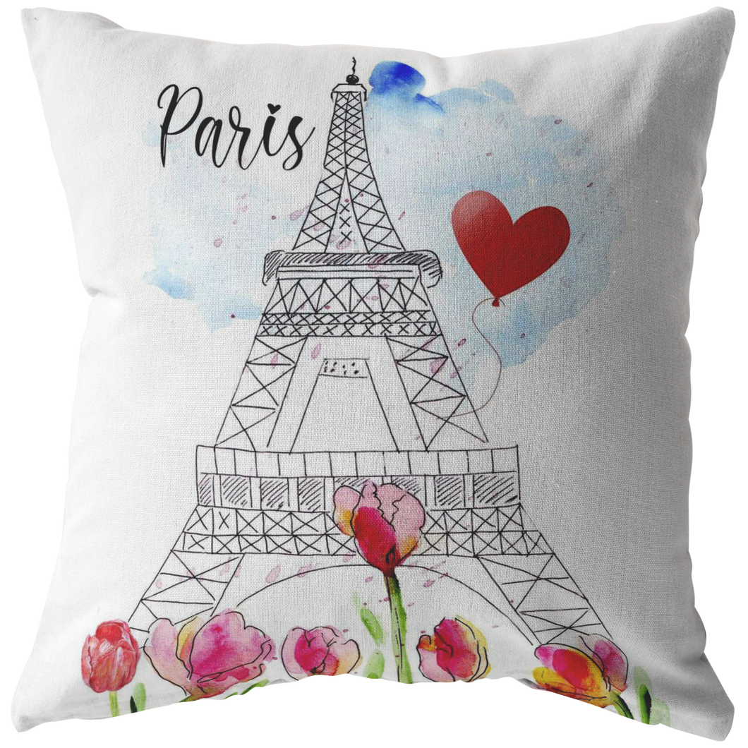 Paris Pillow Stuffed and Sewn Eiffel Tower