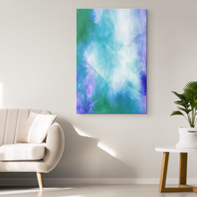 Load image into Gallery viewer, Blue Purple Green Flowing Sky Abstract Canvas
